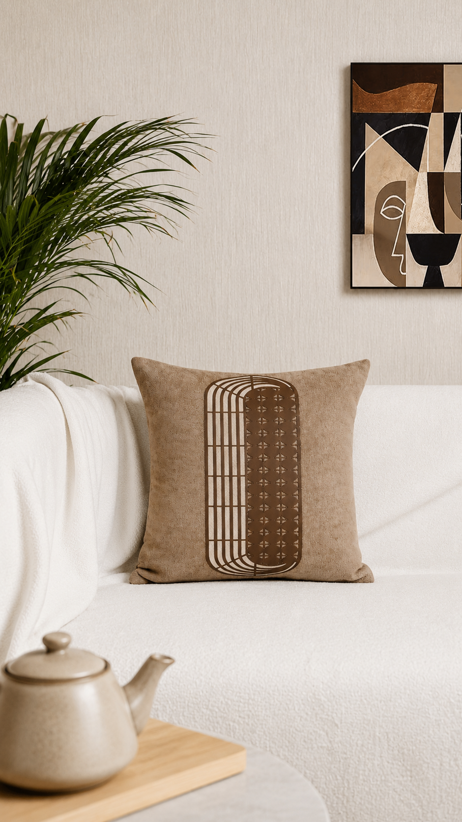 Decor N More “Modern Geometry Collection” – MIDDLE BARREL CUSHION COVER