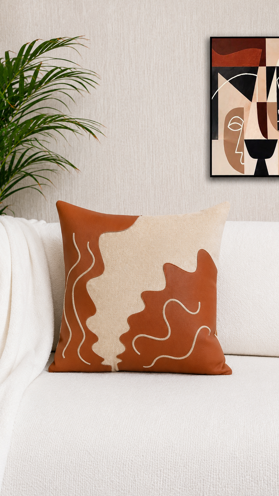 Decor N More “Modern Geometry Collection” – MIDDLE BARREL CUSHION COVER
