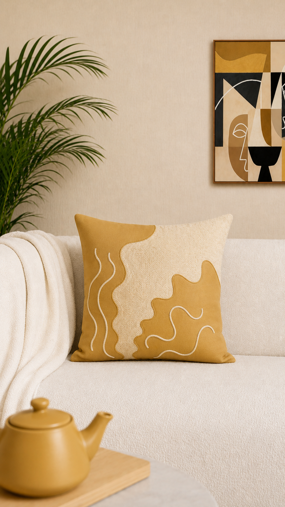 Decor N More “Modern Geometry Collection” – MIDDLE BARREL CUSHION COVER