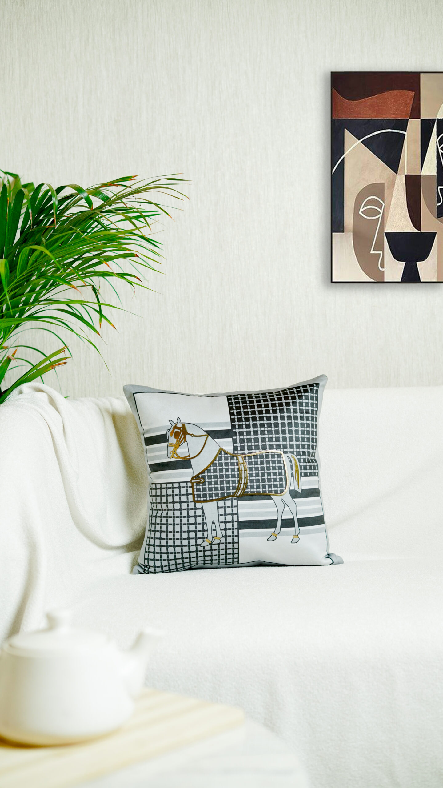 Decor N More “Regal Heritage Collection” – Royal Stallion Cushion Cover