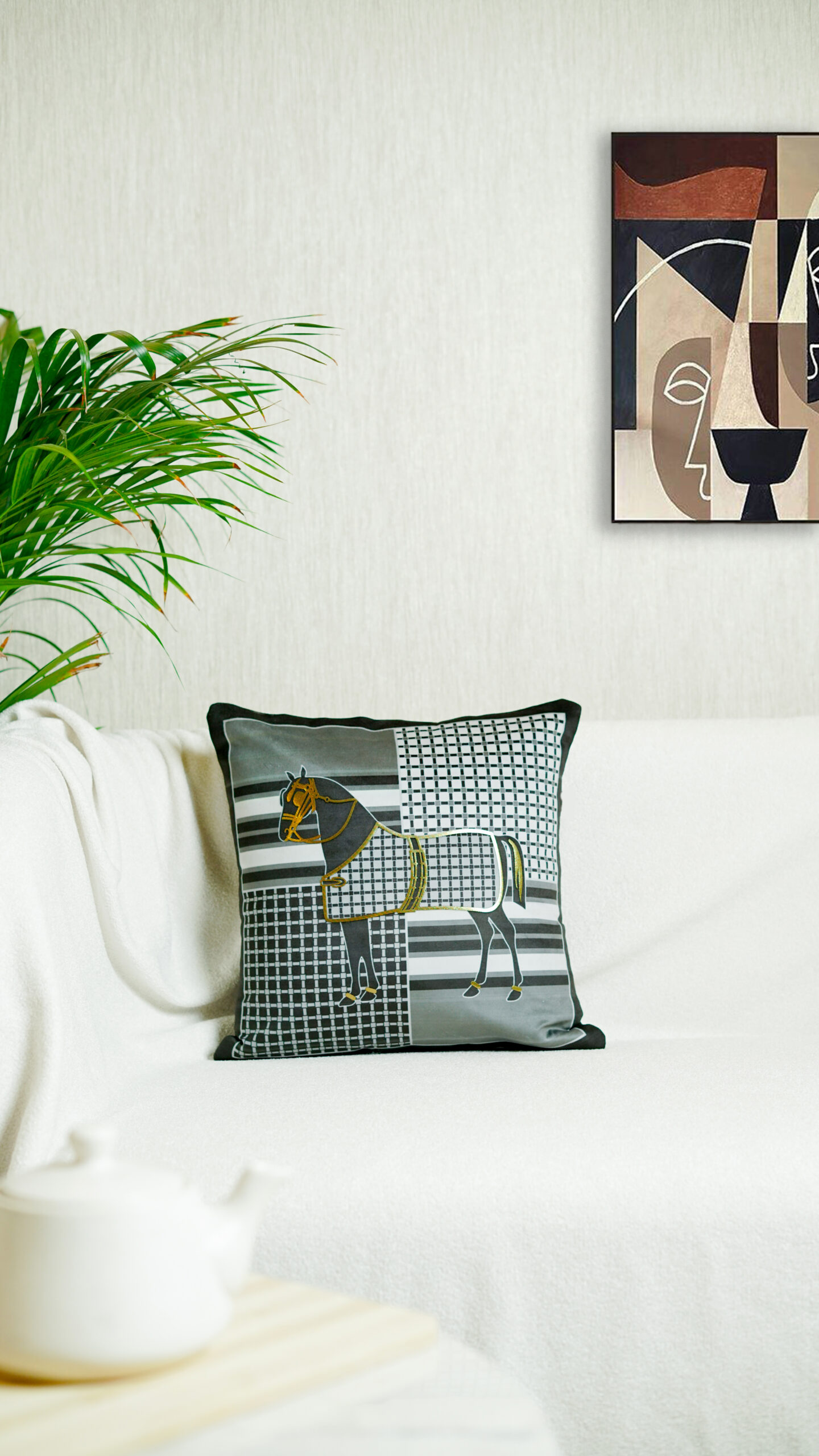 Decor N More “Regal Heritage Collection” – Royal Stallion Cushion Cover