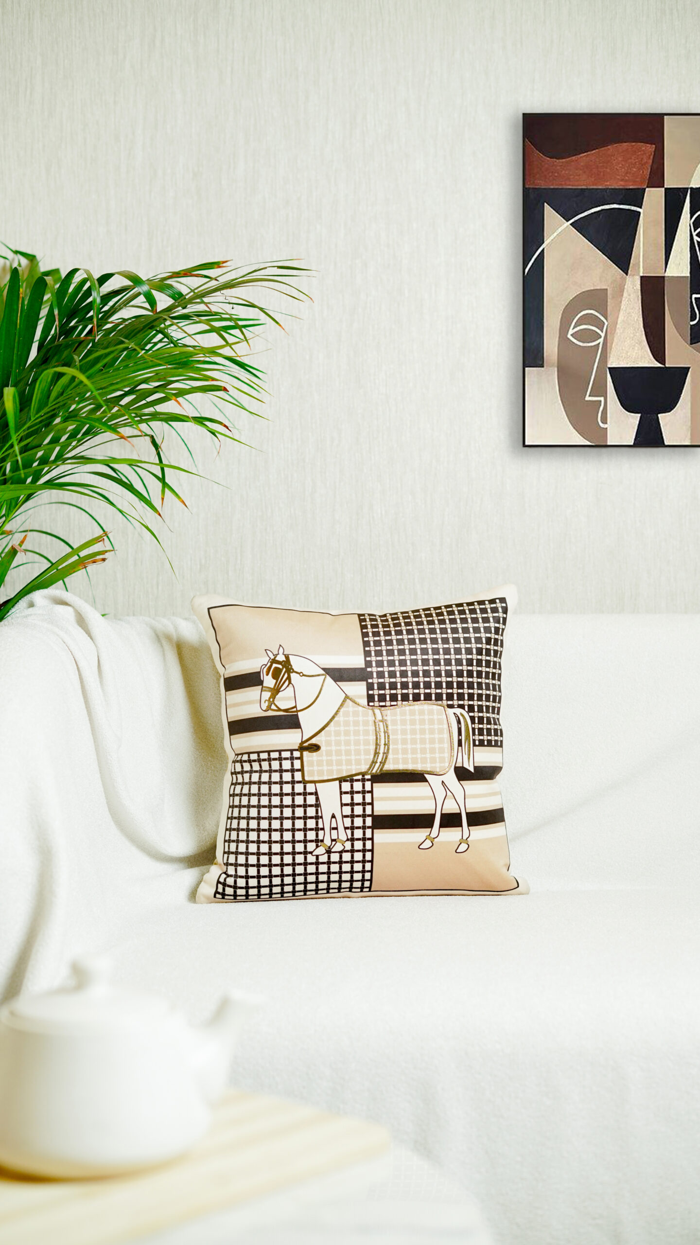 Decor N More “Regal Heritage Collection” – Royal Stallion Cushion Cover