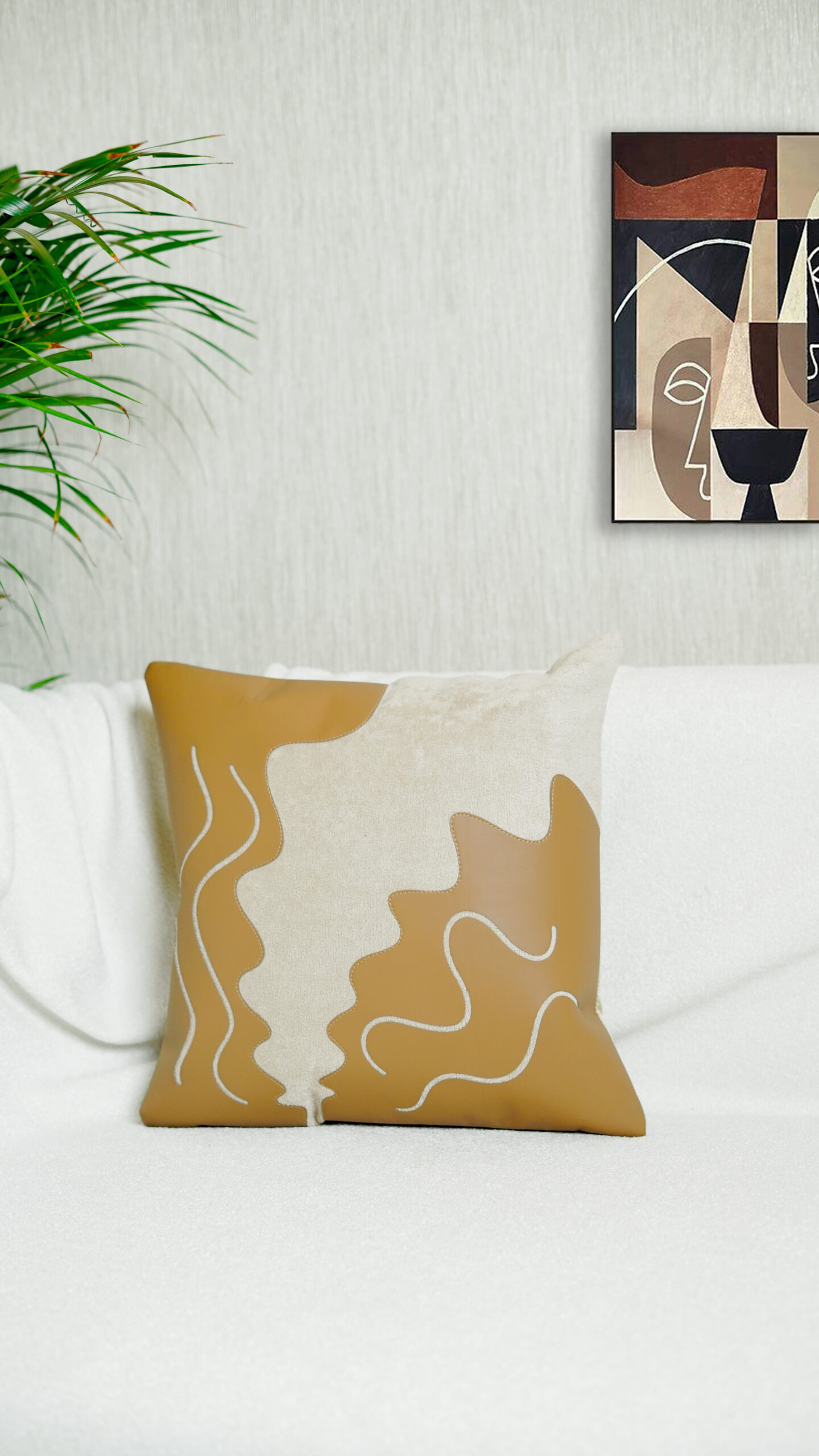 Decor N More “Modern Geometry Collection” – MIDDLE BARREL CUSHION COVER