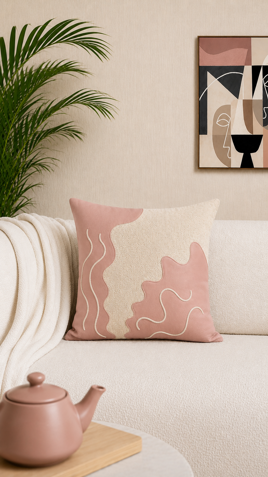 Decor N More “Modern Geometry Collection” – MIDDLE BARREL CUSHION COVER