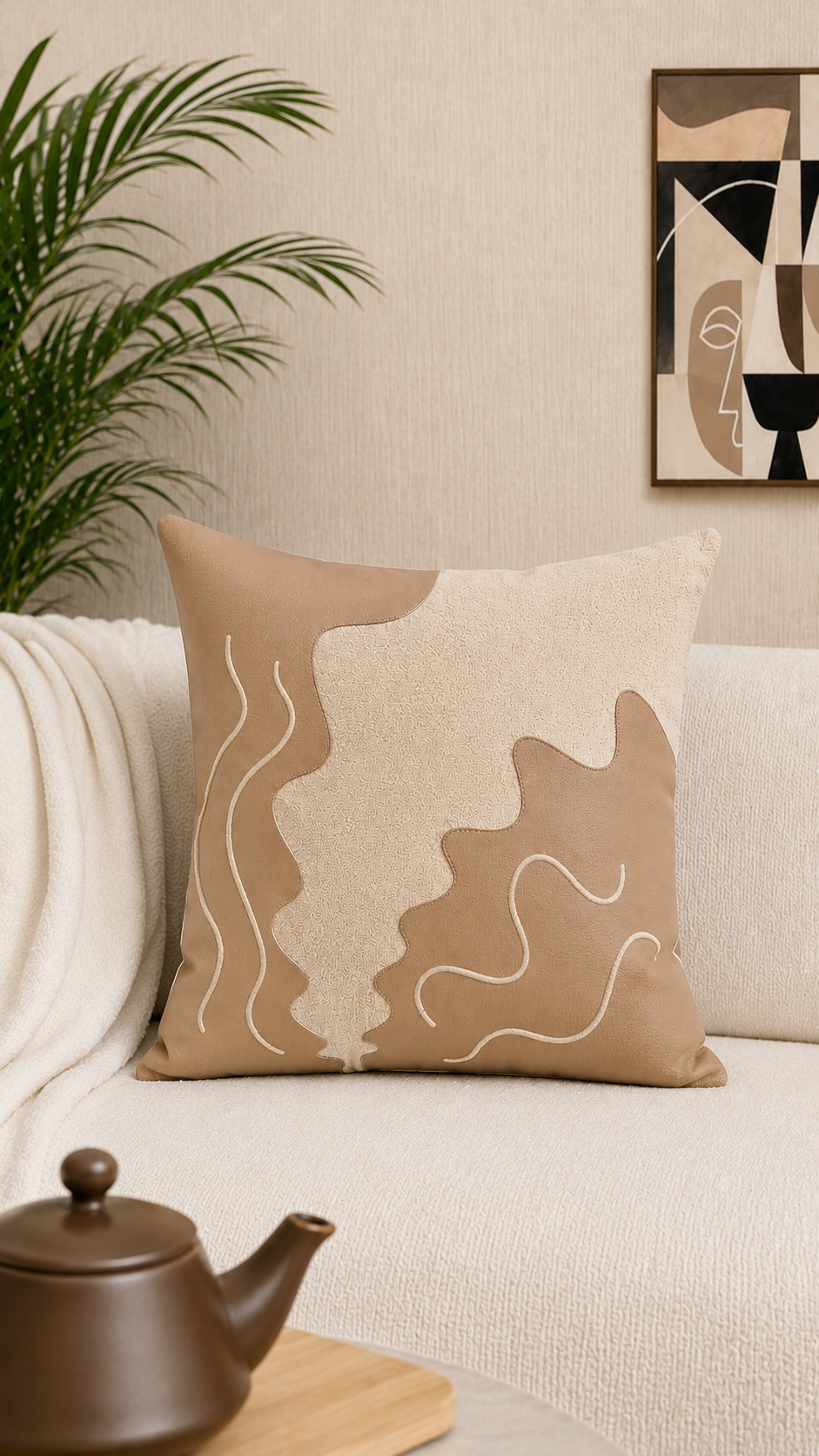 Decor N More “Modern Geometry Collection” – MIDDLE BARREL CUSHION COVER