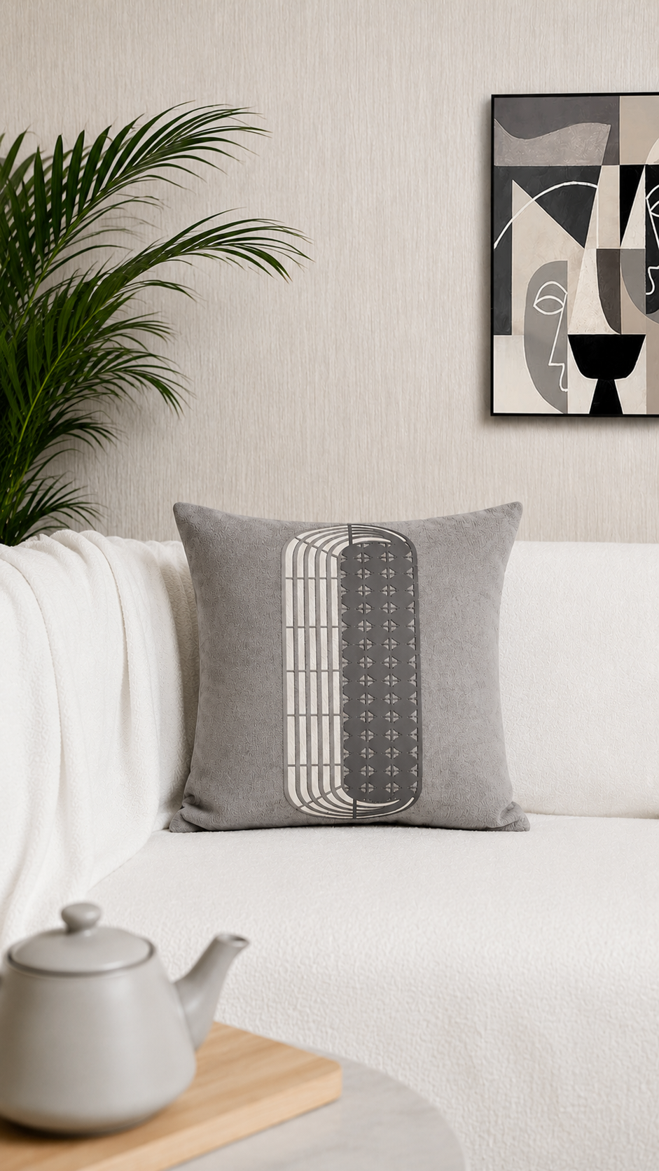 Decor N More “Modern Geometry Collection” – MIDDLE BARREL CUSHION COVER